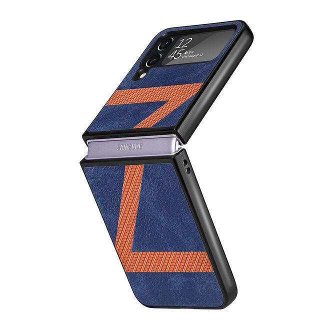 Модный гибридный цветной чехол для мобильного телефона для Samsung Galaxy Z Flip4 5g Flip 4 Zflip4 Складной кожаный чехол для Samsung Flip4