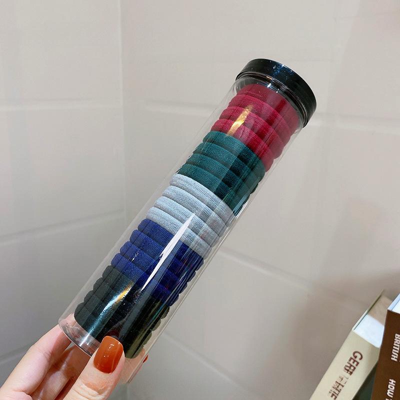 20 шт. простых корейских резинок для волос в стиле инс, женские эластичные резинки для волос, высокоэластичные, прочные, толстые, бесшовные резинки для волос