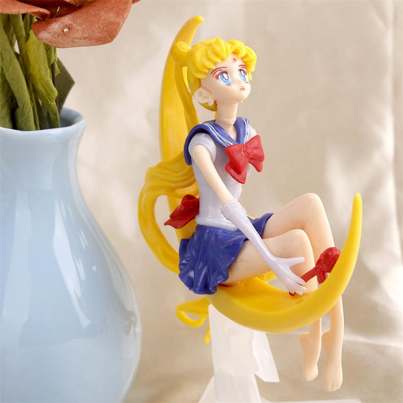 15см Сейлор Мун ПВХ Аниме Фигурка Игрушки Мультфильм Цукино Усаги Манга Фигурка Украшения для Торта Аксессуары Модели Куклы Подарки Дети