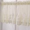 Window Curtain Short Kitchen Valance Drape Polyester Lace Flower Pattern Balcony Curtain for Home