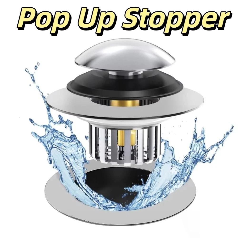 Lift And Turn Bathtub Drain Filter Universal Design Drain Hair Catcher Tub Stopper Water Drainage
