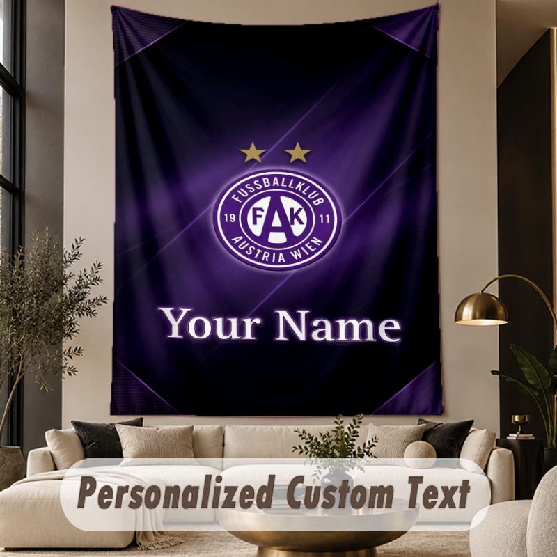 Custom Text Tapestry Austria Wien FC Print Wall Tapestry Indoor Living Room Wall Decor