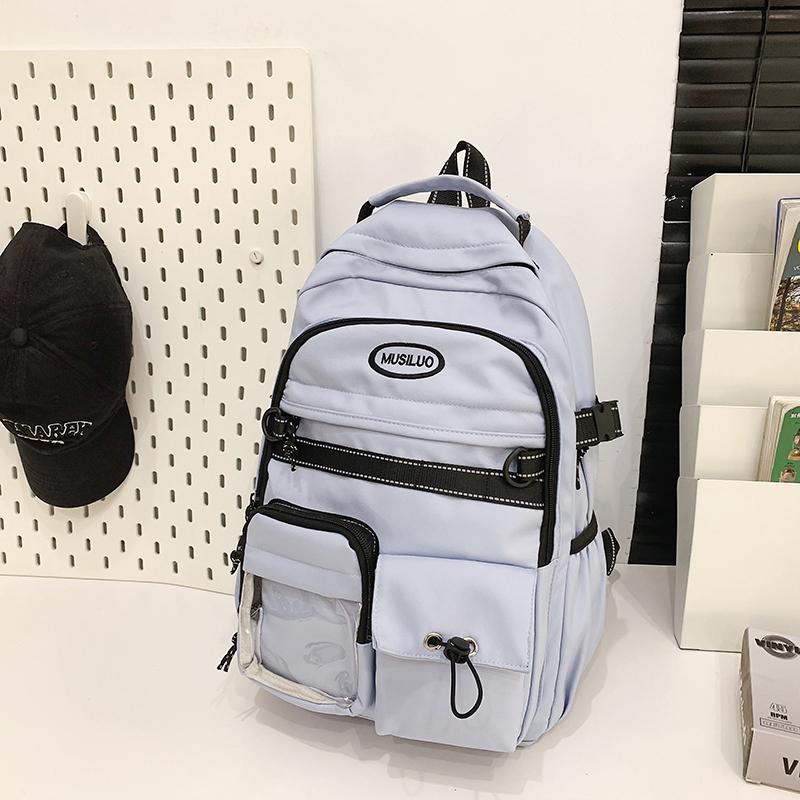 Студенческий школьный рюкзак женский однотонный рюкзак мужской компьютерный рюкзак