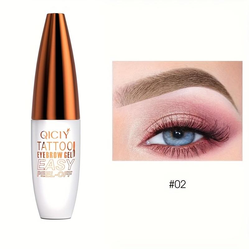 Peel-Off Eyebrow Gel Tint Semi-Permanent Waterproof Brow ColorTransfer-Proof Eyebrow Gel Fuller & Defined Eyebrows with Easy Application Tools