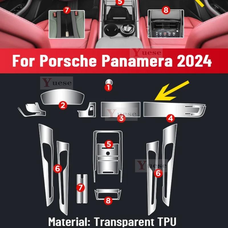 Для PORSCHE PANAMERA 2024 Автомобильный Центральный Экран Управления TPU Навигация Защита от Царапин Внутренняя Защитная Пленка Наклейка