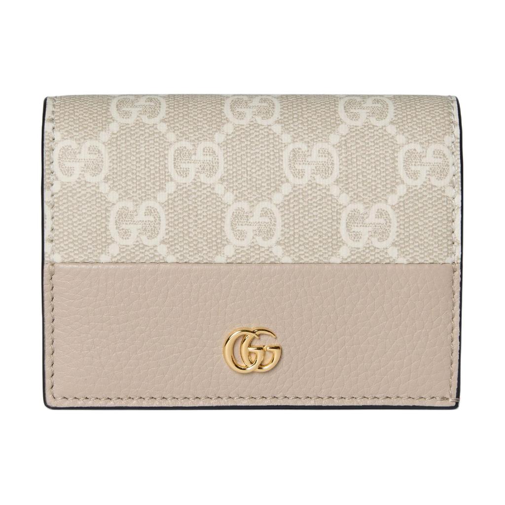 Gucci GG Marmont Logo Print Mini Wallet Women wallet Beige White Gold 841358-AAE5E-9549
