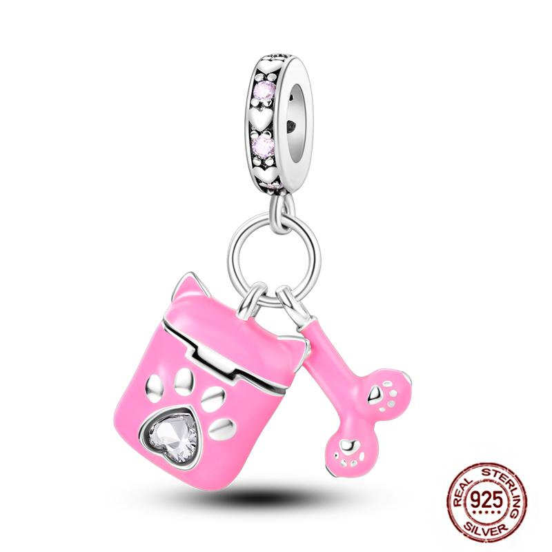 Ежедневные статьи Медные розовые парфюмерные шармы Камера Гантель Смарт-часы Бусины Подходят для оригинальных браслетов DIY Ювелирный подарок