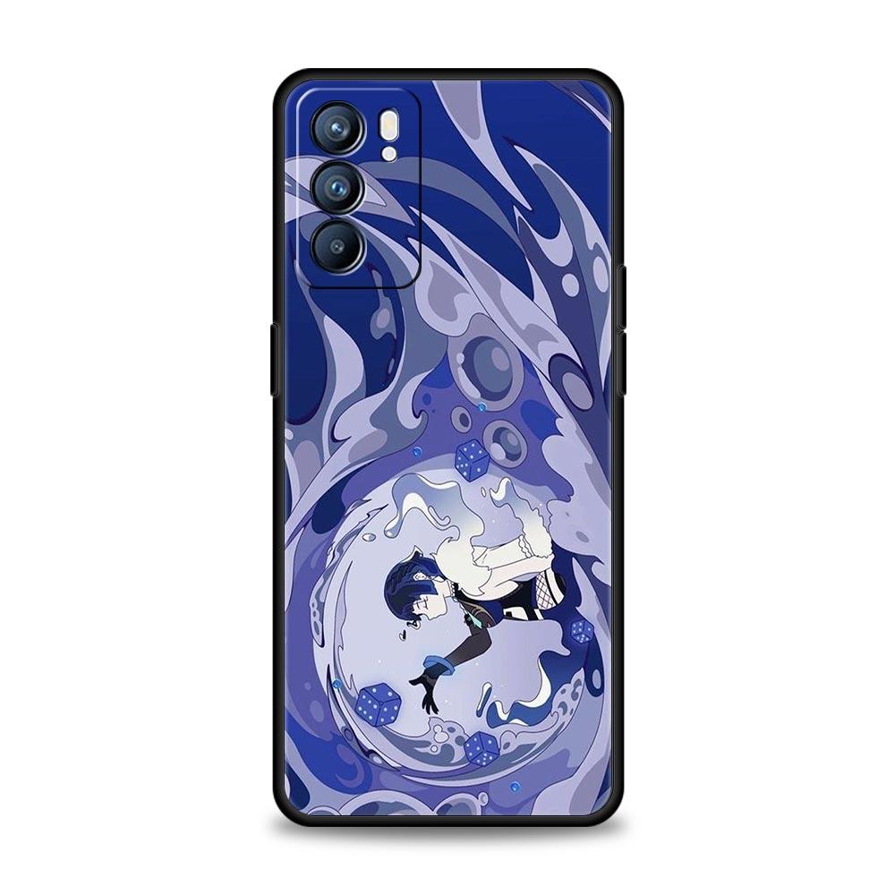 Чехол с логотипом Genshin Impact для Oppo Find X6 Pro X5 A54 A53 A52 A9 2020 A15 A95 A17 A16 A76 A74 A57 Reno7 Reno6 Pro Plus 5G Cover