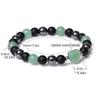 Натуральные аметисты Сердце Браслеты для женщин Матовый черный оникс Гематитовые бусины Эластичный браслет Мужчины Защита здоровья души Ювелирные изделия