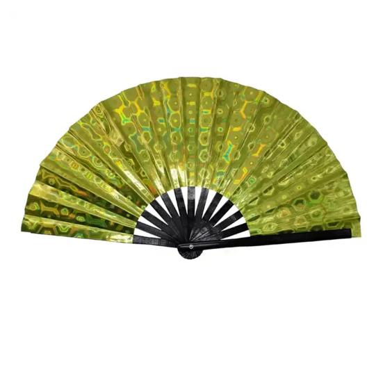 Портативный складной вентилятор, голографический ручной летний охлаждающий вентилятор, украшение, реквизит для танцевальных представлений, аксессуары для костюмов для вечеринок