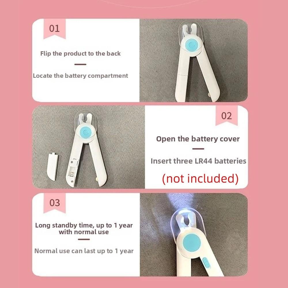 LED Pet Claw Trimmer Safe Design Cat Nail Grinder Professional Nail Cutter  Pet Grooming