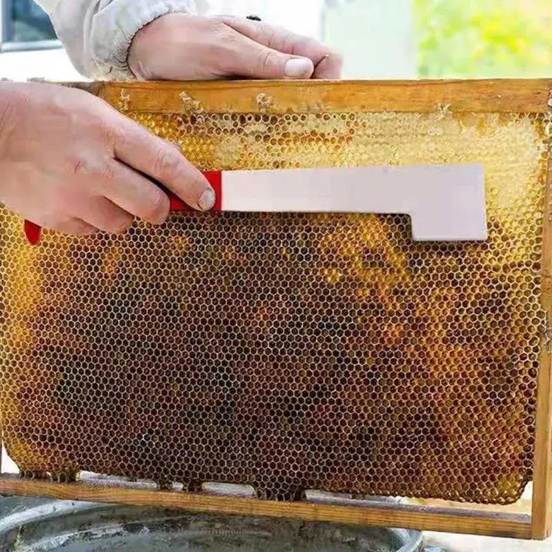 Stainless Bee Hive Tool Frame Lifter J Shape Hook Red 27cm Cut Honey Knife Beehive Scraper Beekeeping Tools Beekeeper Supplies