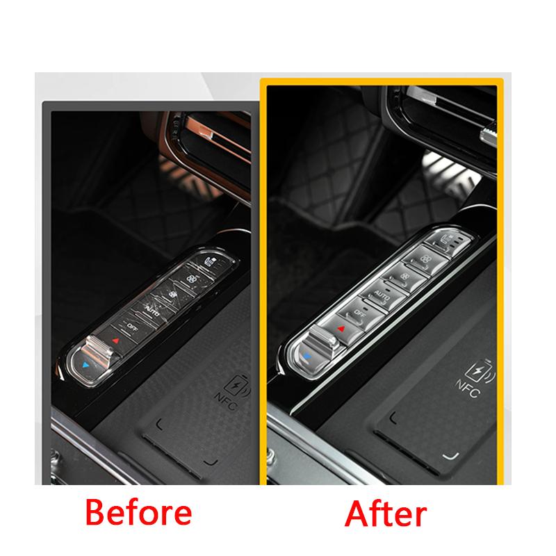 For Chery Jetour G700 2026-2027 Central Control Button Sticker Epoxy Protective Film for Central Control Trim Panel