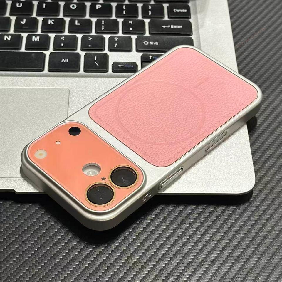 Official Leather Magnetic Phone Case for iPhone 17 11 12 13 14 15 16 Pro Max Magsafe Wireless Charge Protector Cover