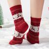 Рождественские носки средней длины с лосем, двойные праздничные подарки, осенне-зимние утолщенные хлопковые носки, милые японские теплые носки для девочек