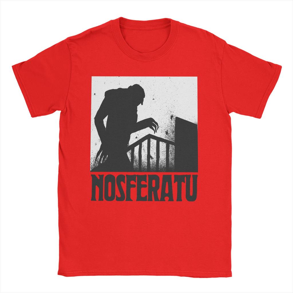Футболка Nosferatu Count Dracula, мужская хлопковая футболка для отдыха, футболка с круглым вырезом и принтом ужасов, топы с коротким рукавом, большие размеры
