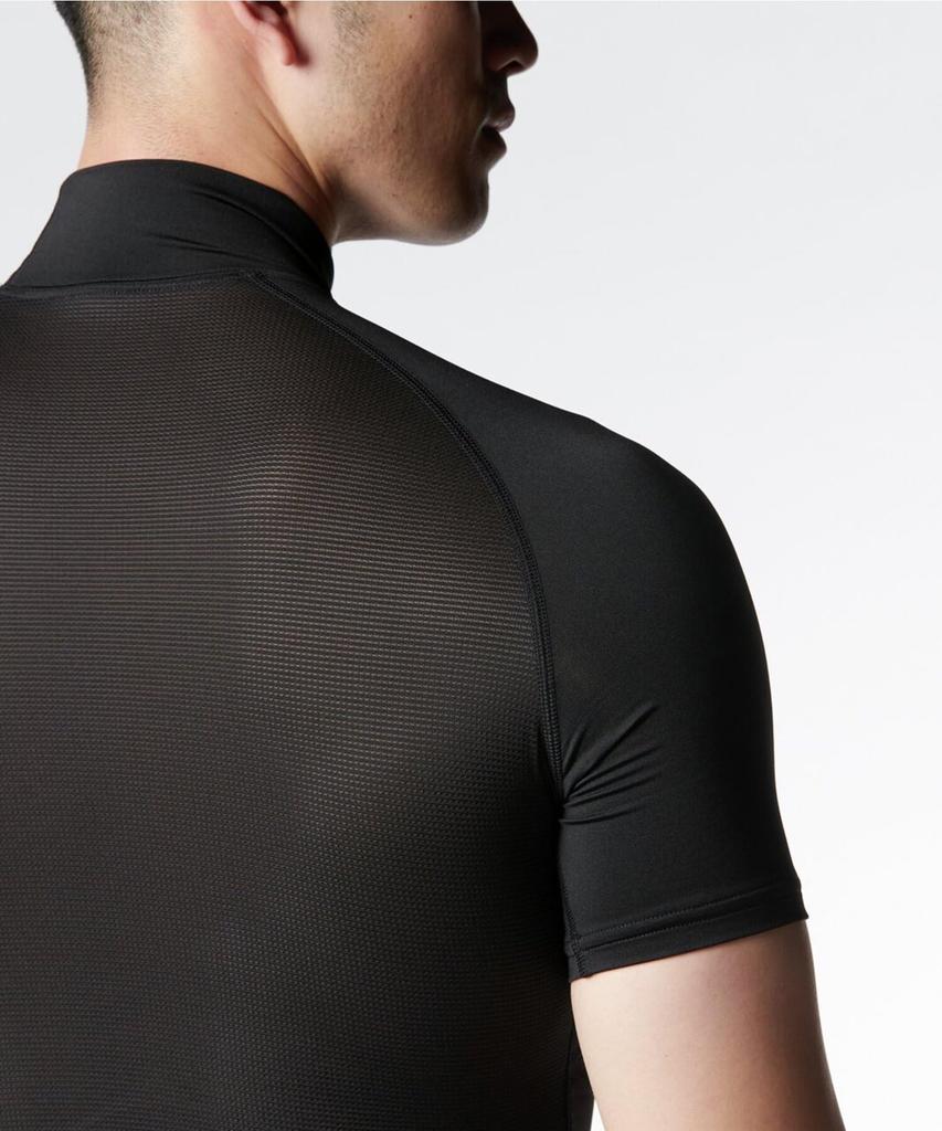 UNDER ARMOR Баскетбольный базовый слой UA Heat Gear Armor Компрессионный с коротким рукавом Воротник-стойка Мужской Черный LG