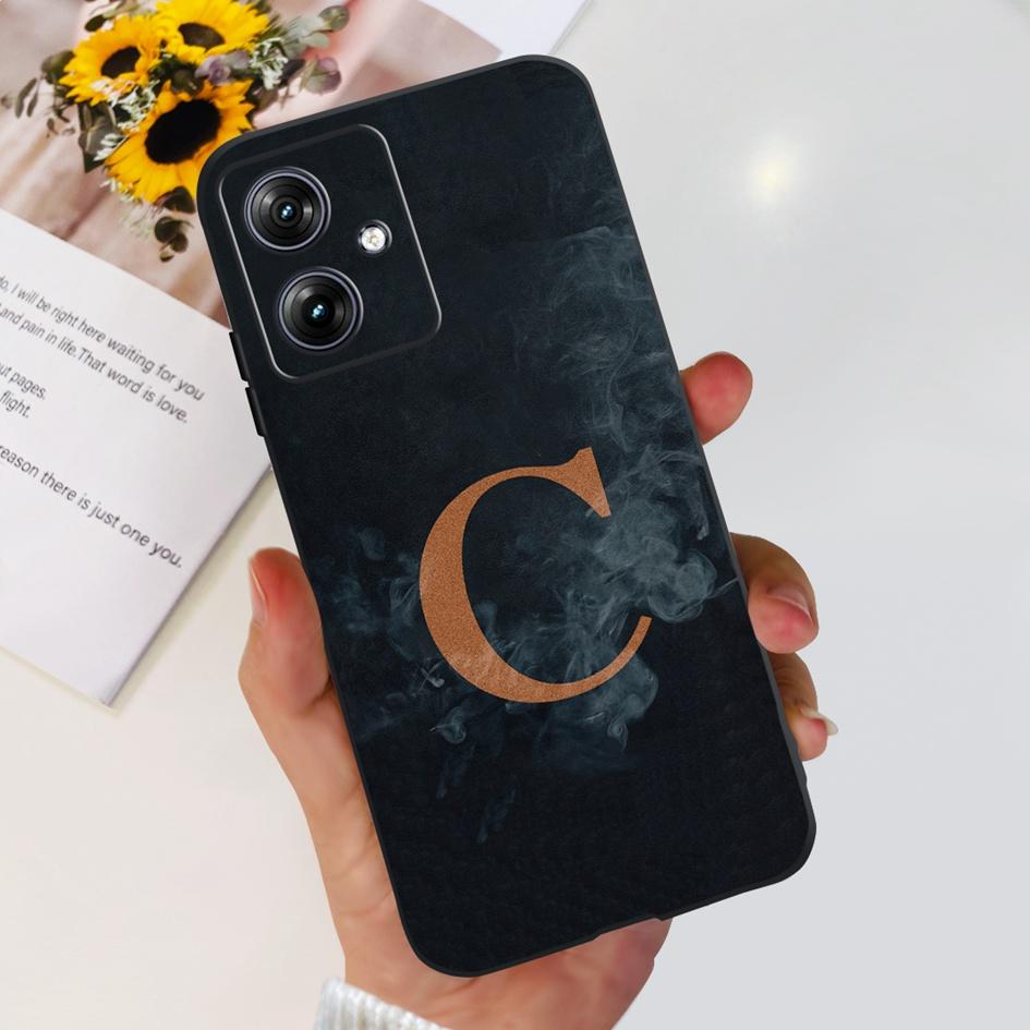For Motorola Moto G54 G84 5G Case Stylish Flower Letters Soft Couple Phone Cover For Moto G 54 G 84 Fundas MotG54 MotoG84 Bumper