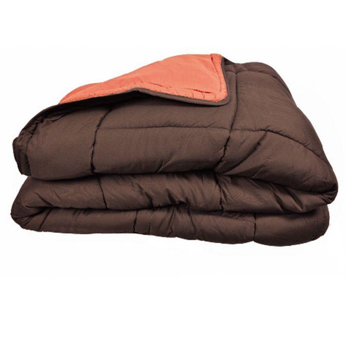 Couette chaude Bicolore Gamme Microfibre "Cocoon Non feu - Norme NF EN ISO 12952" toutes dimensions Toison d'or - Cocoon Chocolat Co