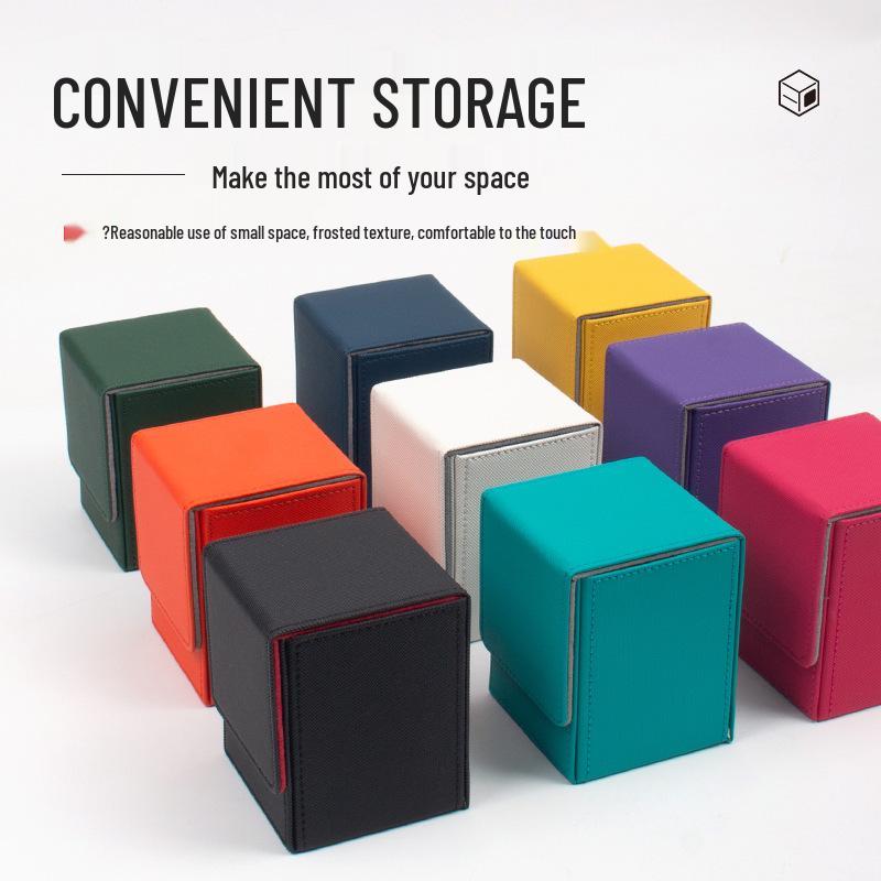 Магнитная коробка для хранения карт из ПУ кожи - Горячая красная рекомендация для карт