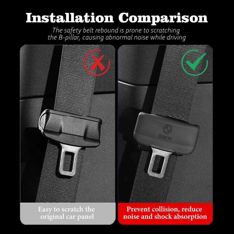 HINB3 Car Seat Belt Silicone Anti Scratch Protector Cover Accessories For BMW M3 M5 X3 E93 F10 F20 F30 F40 F15 F25 F26 F31 F49 F86