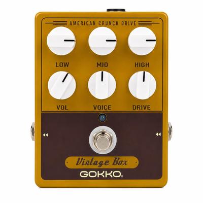 GOKKO VINTAGE BOX GK-33 - Педаль-симулятор винтажного усилителя (57 роскошных тембров, 6-полосный эквалайзер, полностью аналоговая схема, прочный алюминиевый корпус) - Идеально справляться