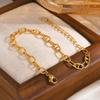 Модная Цепочка Золотая Нержавеющая Сталь Ожерелье Женское Простое Украшение, Украшения