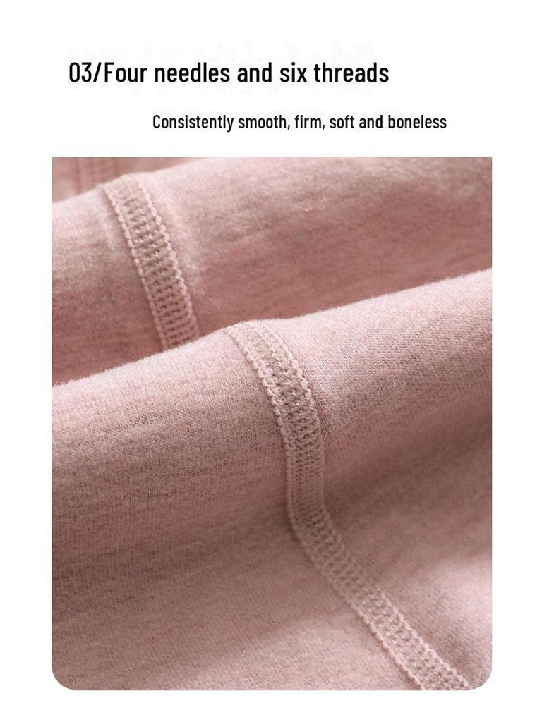 Женский комплект термобелья из шелка и кашемира: Бесшовный, плотный и теплый для осени и зимы.