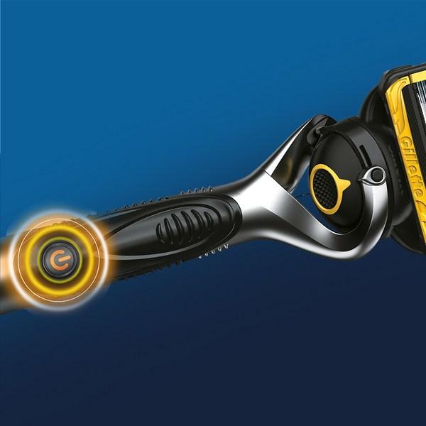Бритва Gillette 2024 ProShield Yellow Power с ручкой и лезвием 4 шт., 1 комплект, корейское лезвие