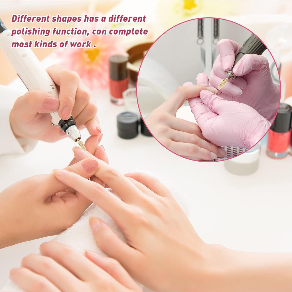 1 шт. вольфрамовые сверла для ногтей, гладкая круглая вершина, большая цилиндрическая головка для ногтей, карбидная фреза для электрических инструментов для пилочек для ногтей