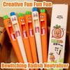 4Pcs/Box Multifunction Student Writing Pen ABS Carrot Ink Pen  Drawing Stationery