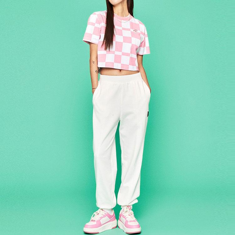 New MLB Drop Shoulder Sleeve T Shirt Women's Pink 3FTSO0333-10PKL