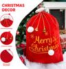 JOYFY Christmas Large Gift Bags 31" X 27" with Cord Drawstring Red Santa Sack for Indoor Xmas Give Santa Claus Bag Costume