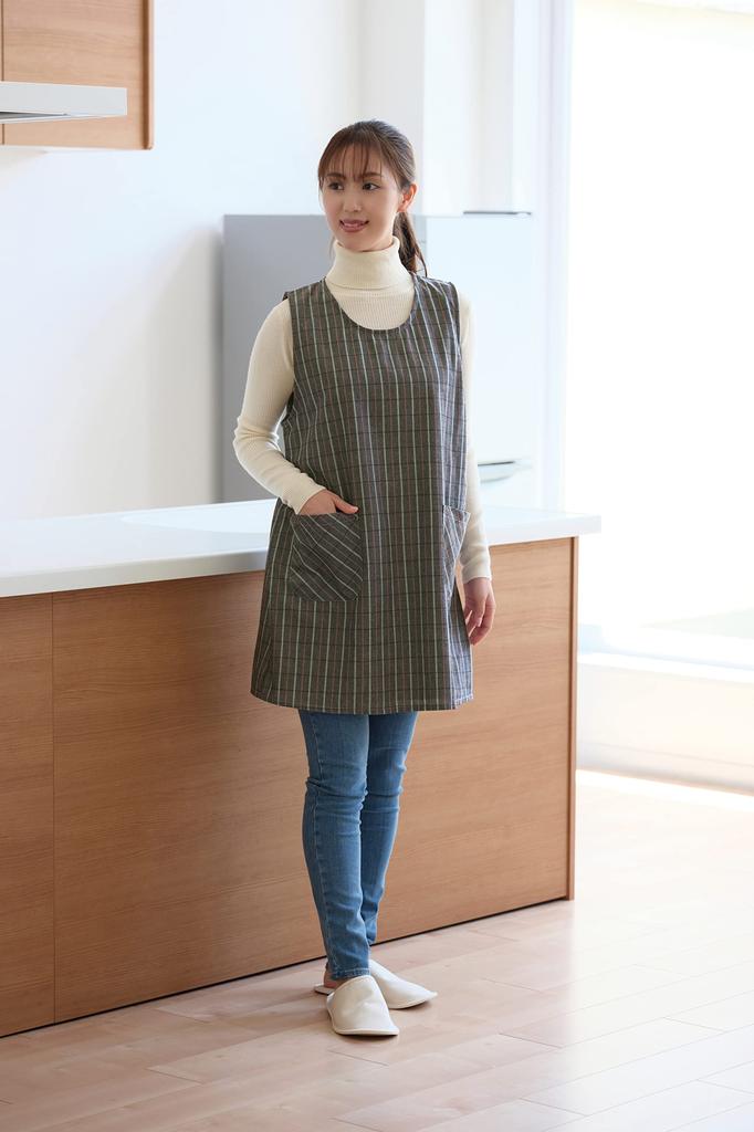 Servan Warm Side Button Size LL Fleece-Lined Apron, Gray,