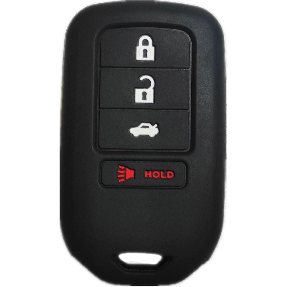 Silicone Smart Key Fob Cover Remote Case Keyless Protector Jacket for 2013- Honda Accord Civic Crosstour CR-V CR-Z Fit ight Odyssey Pilot Ridgeline