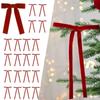 12/24 шт. Мягкий Бархатный Бант Украшение для Рождественской Елки, Украшение-Бант для Камина, Свадебного, Рождественского Праздника