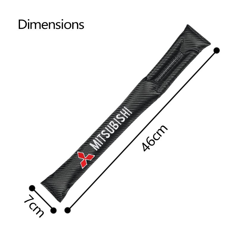 2/1Pc Carbon Fiber Car Seat Gap Filler Soft Pad Interior Accessories For Mitsubishi Outlander Lancer EX ASX L200 RALLIART Pajero