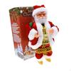 Electric Santa Climbing Rope Plush Doll 3 Gear Claus Musical Xmas Decoration for