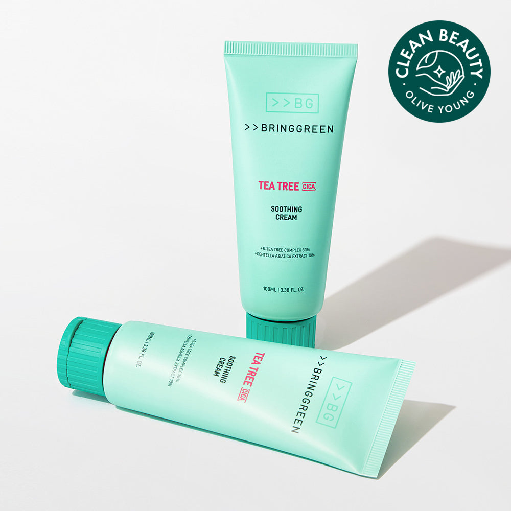 BRINGGREEN Tea Tree Cica Soothing Cream Plus 100ml (2 pcs)