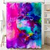 Colorful Shower Curtain Painted Fabric Bath Decor For Bathroom Decoration Pink Blue Green Yellow Purple Colorful Pattern Customi