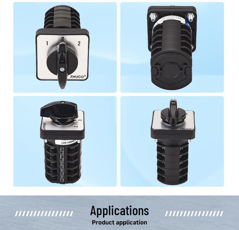 Zhuochao LW8-10/D505.5 102 Panel 3-Speed 5-Position Universal Changeover Switch