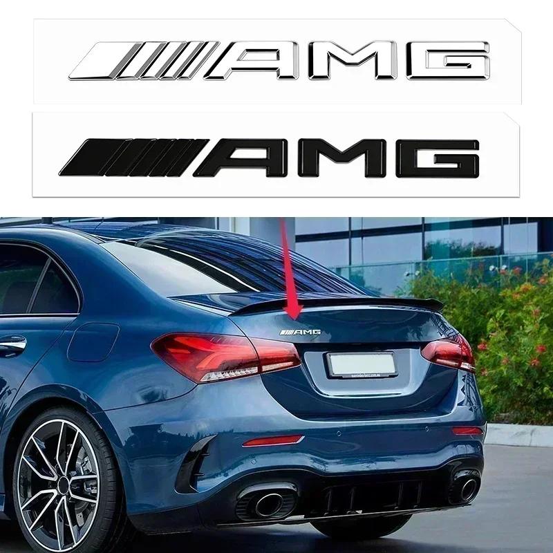 AAUY1 3d ABS Adhesive Chrome Car Rear Trunk Number Letters Sticker For Mercedes benz A B R G Class GLK GLA w204 W251 W463 W176