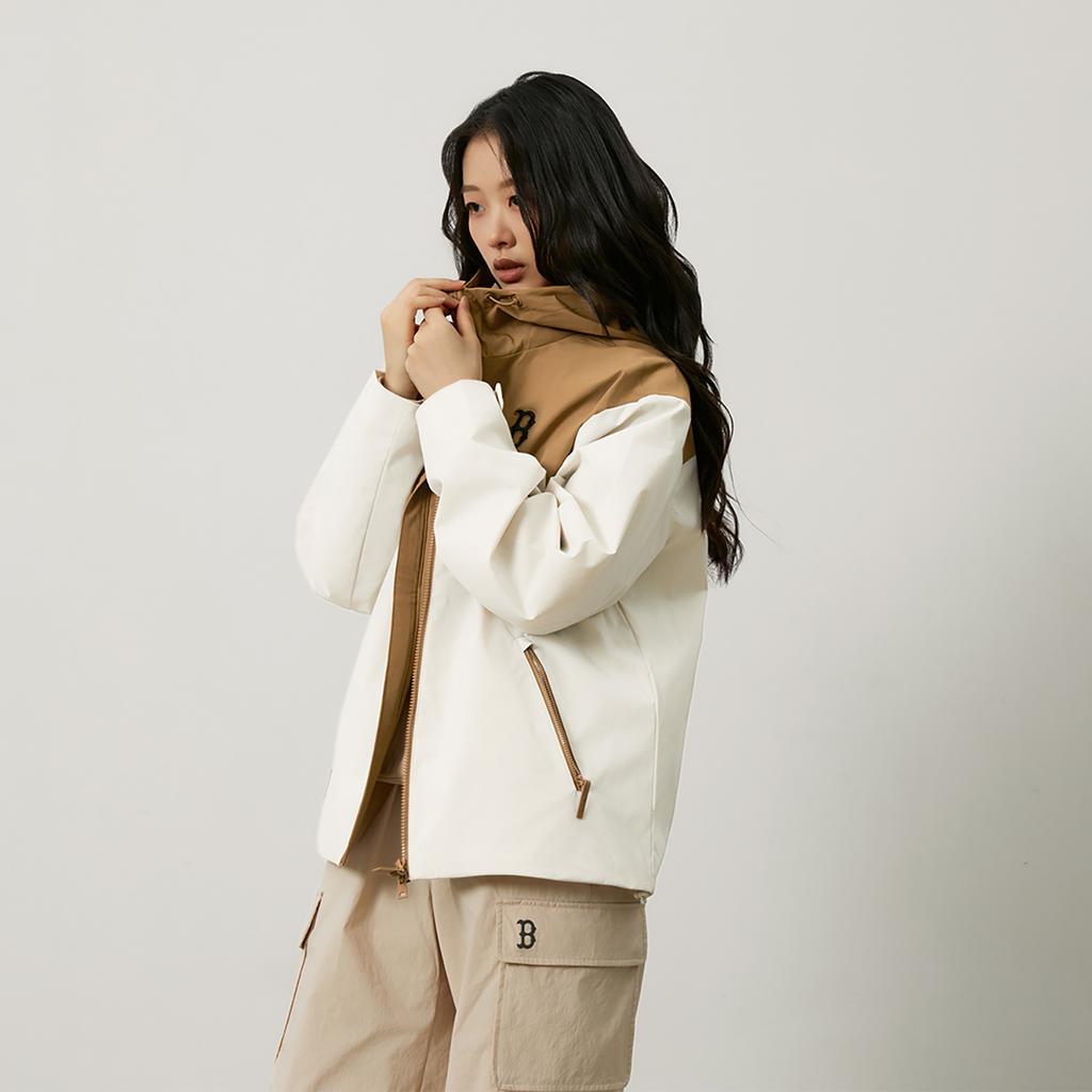 Новая ветрозащитная куртка MLB Boston Red Sox Basic Collection 24FW Унисекс Темно-кремовый 3AWJB0344-43CRD