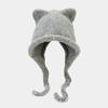 Cute C Knitted Hat for Women Autumn Winter Thicken Warm Beanie Cap Korean Versatile Bonnet Ear Protection Braids Skull Cap Acrylic Female Skulli Gift