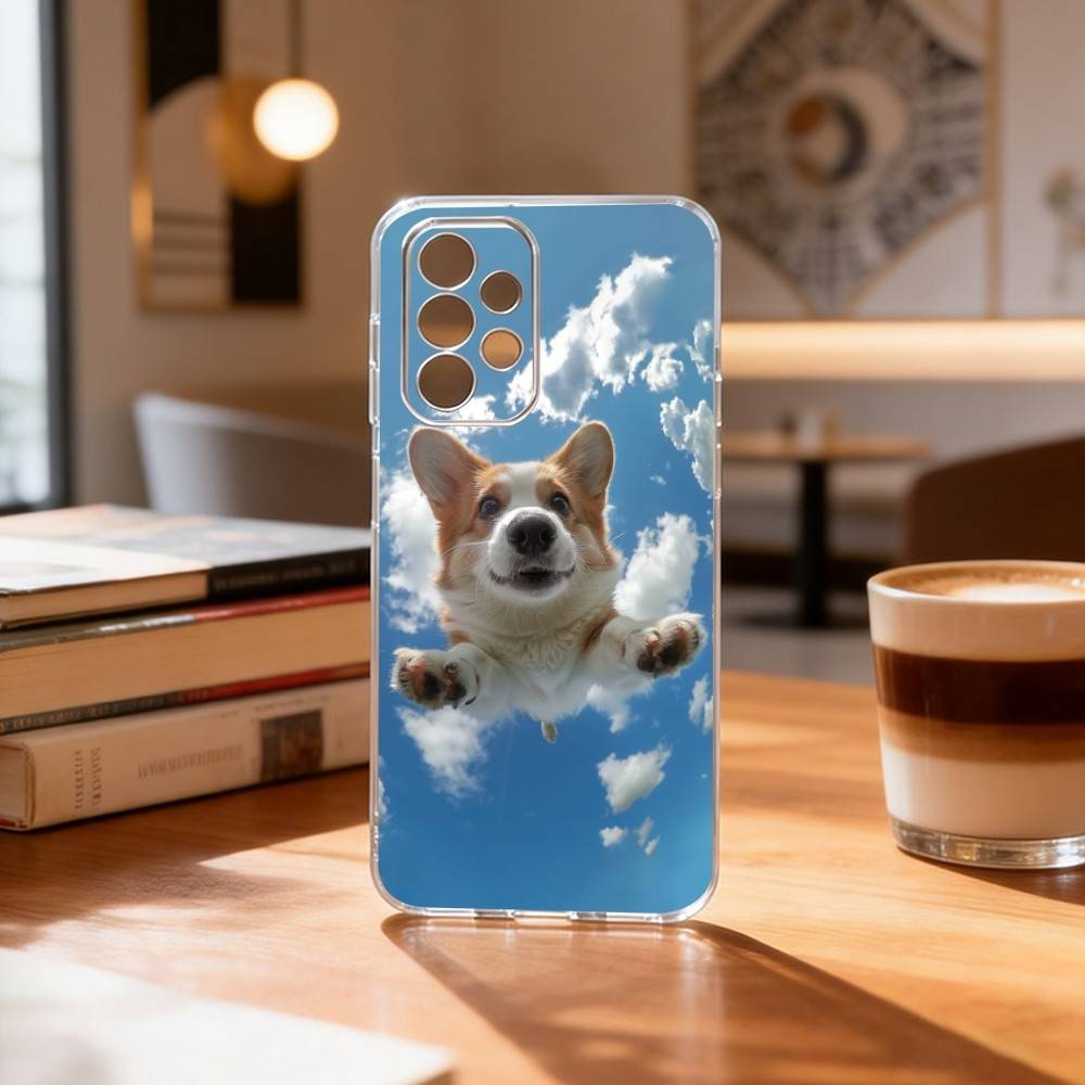 corgi Lovely Phone Case Transparent Silicone Soft For Samsung S25,S24,S21,S22,S23,S30,Ultra,S20,Plus,Fe