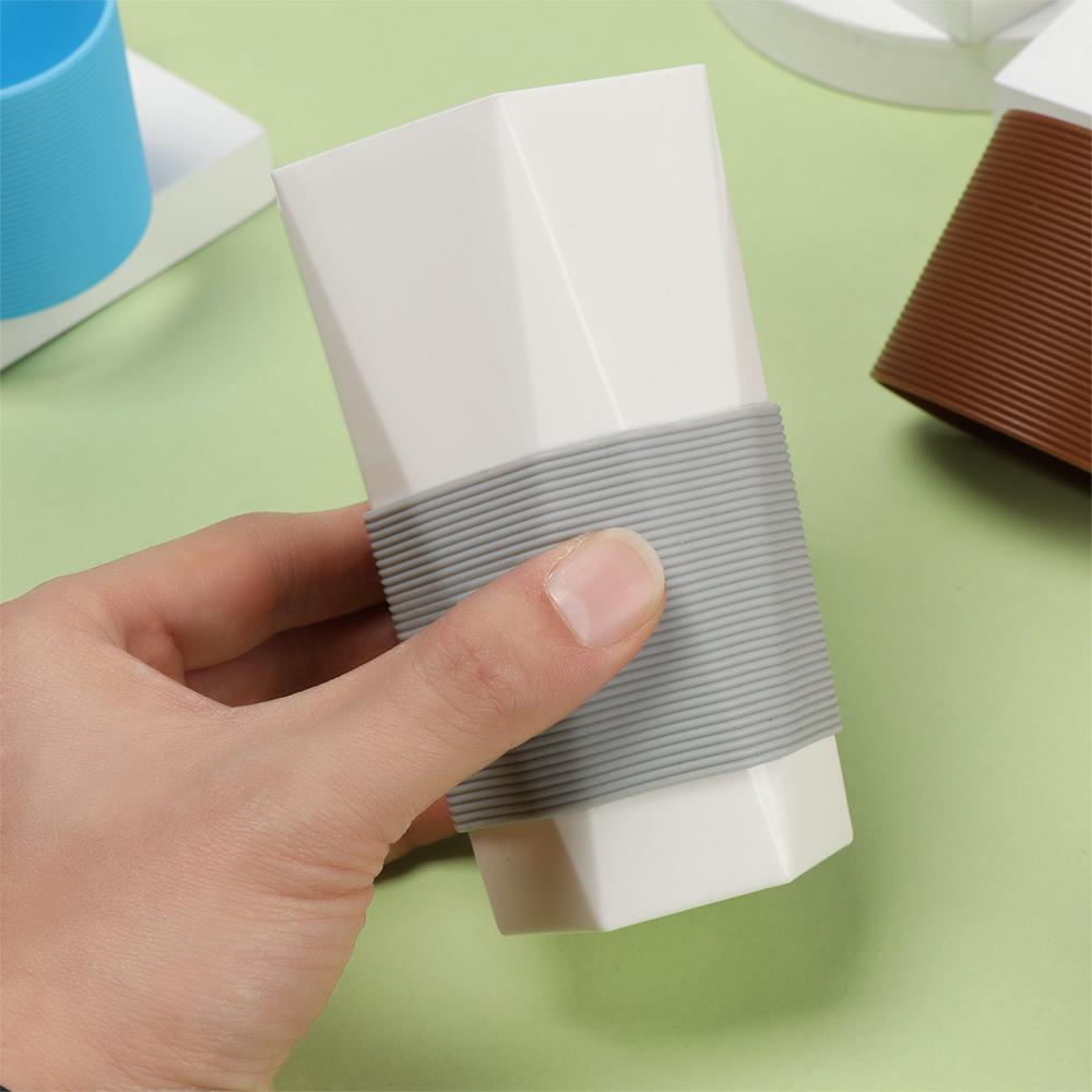 Durable Non-Slip Bottle Sleeves Water Cup Coasters Silicone Cup Sleeve Insulation Cup Cover