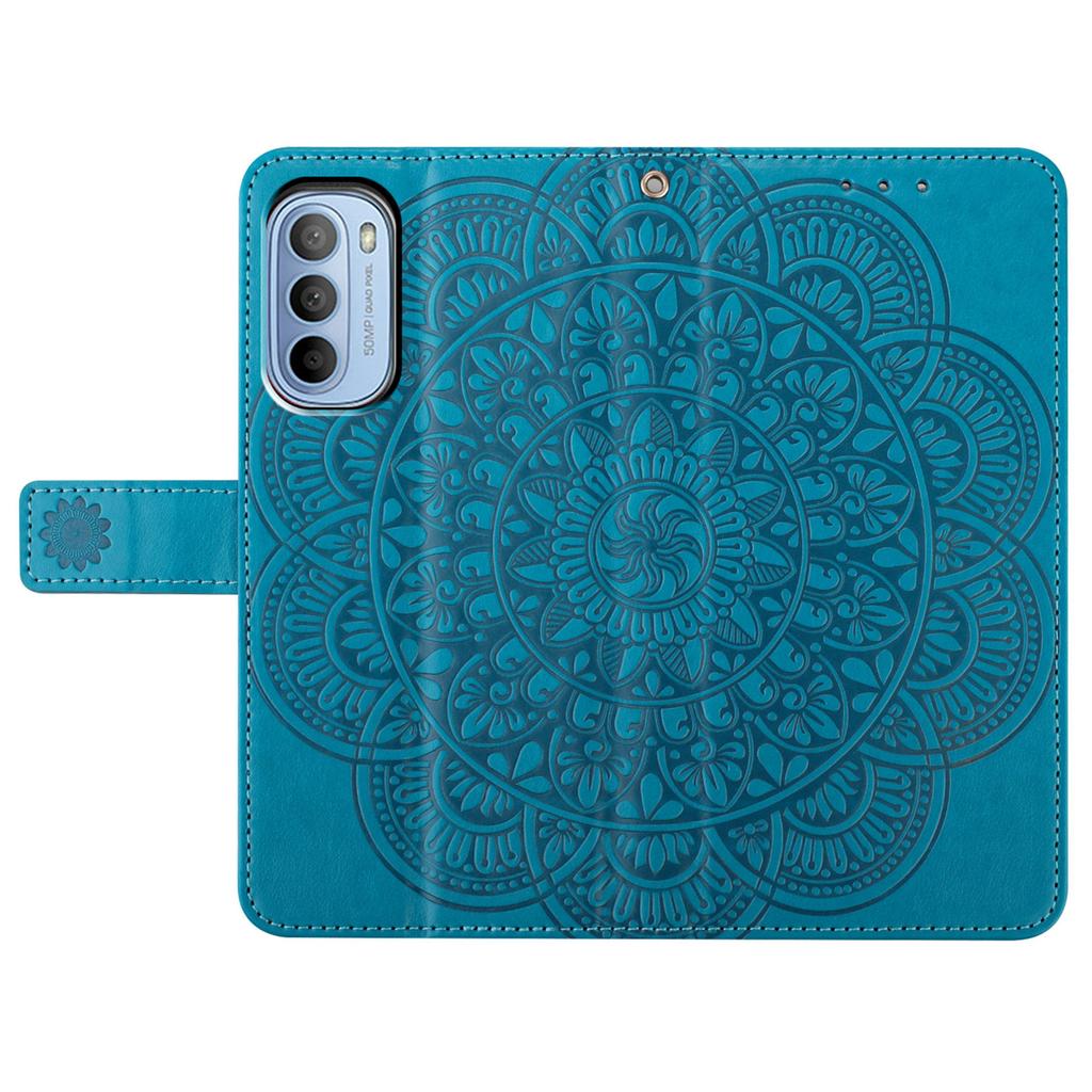 Чехол-книжка для Motorola Moto G62 5G с цветочным узором, из ПУ кожи, с магнитной застежкой