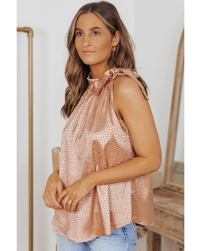 Azura Exchange Майка с леопардовым принтом и воротником-стойкой