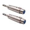 WYMECT 14 TRS To XLR Female Adapter Female XLR To 14 Stereo Balanced Audio Connector - Pack of 2