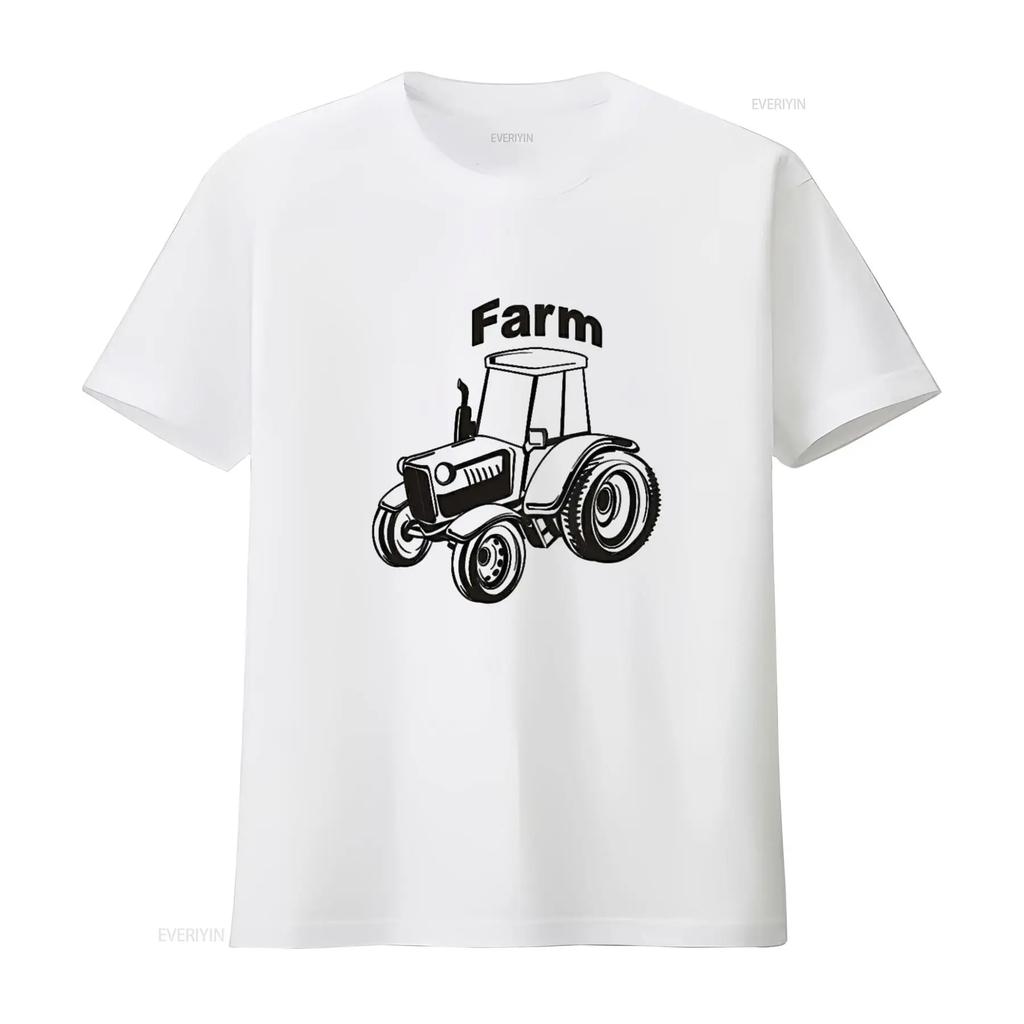 Мужская футболка FARM Cool Белая винтажная стираная Удобная мужская Универсальная дизайнерская одежда Эластичная мода Стильный принт